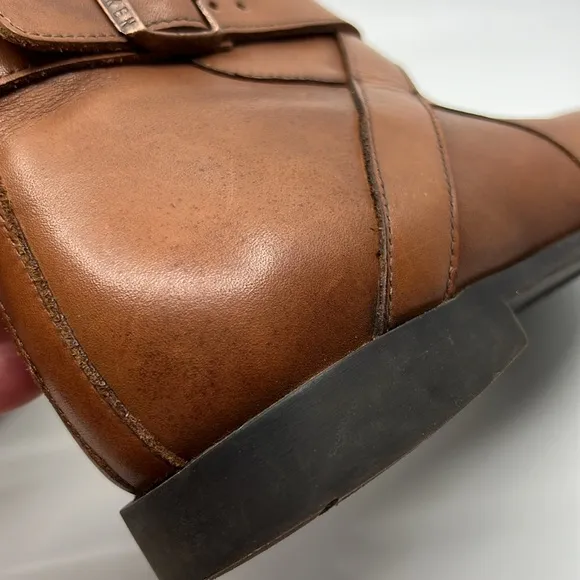 Birkenstock Collins British Tan Leather Ankle Boots Womens Shoes Size 38 US 7