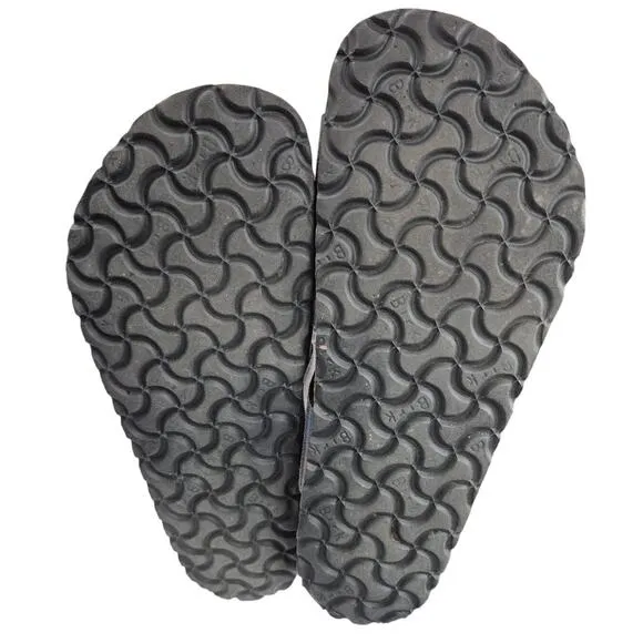 Birkenstock Franca Birko-Flor Slide Sandal - Black Iridescent Sandals Sz 40/9