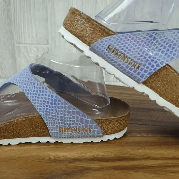 Birkenstock Gizeh Ladies Toe Post Sandals Snake Blue Women’s EU 40 US 10