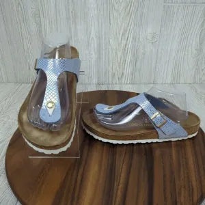 Birkenstock Gizeh Ladies Toe Post Sandals Snake Blue Women’s EU 40 US 10