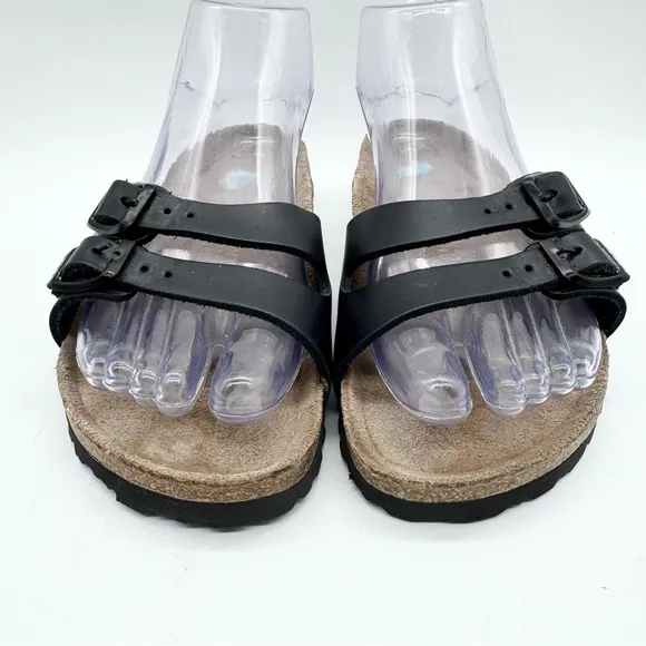Birkenstock Ibiza Black Double Buckle Strap - Narrow Footbed - Sz 36 Hippie Boho