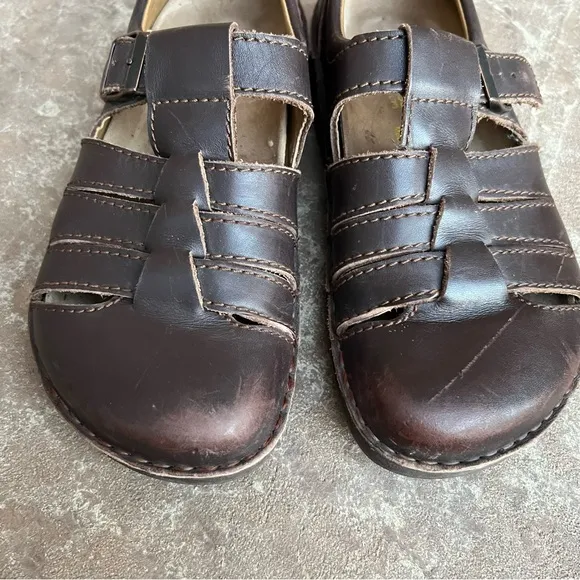 Birkenstock Madeira Leather Flats Sz 38