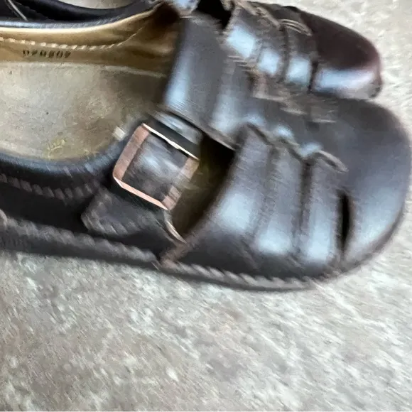 Birkenstock Madeira Leather Flats Sz 38