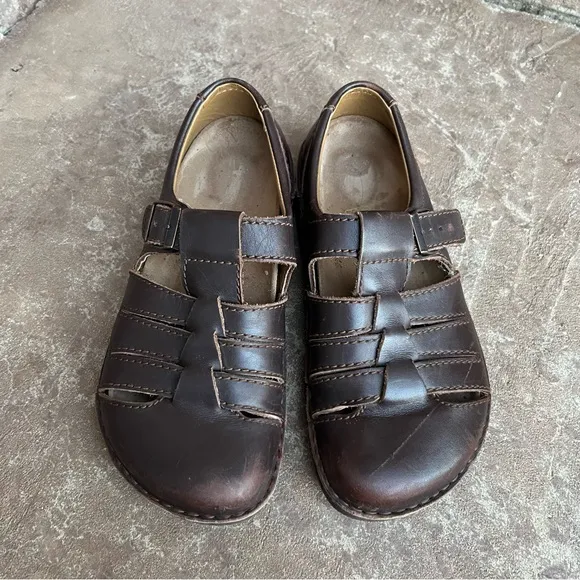 Birkenstock Madeira Leather Flats Sz 38