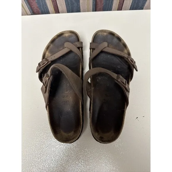 Birkenstock Mayari Brown Toe Loop Sandals Womens Size 11 EU42