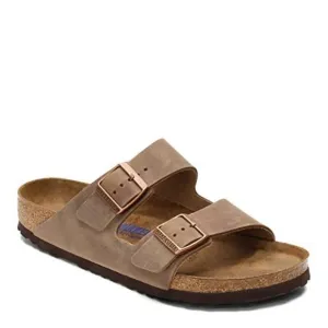 BIRKENSTOCK MEN'S ARIZONA SOFT FOOTBED SANDALS, TOBACCO, BROWN, 10.5 WOMEN/