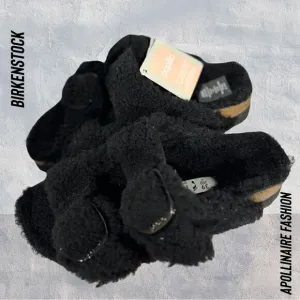 BIRKENSTOCK PAPILLIO ARIZONA SHEARLING SANDALS IN BLACK NWT