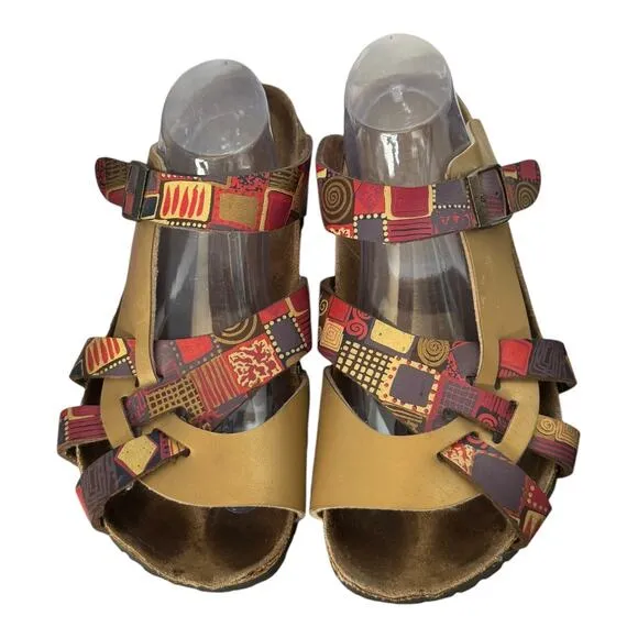 Birkenstock Papillio Graphic Metallic Sandals size 41 ladies size 10