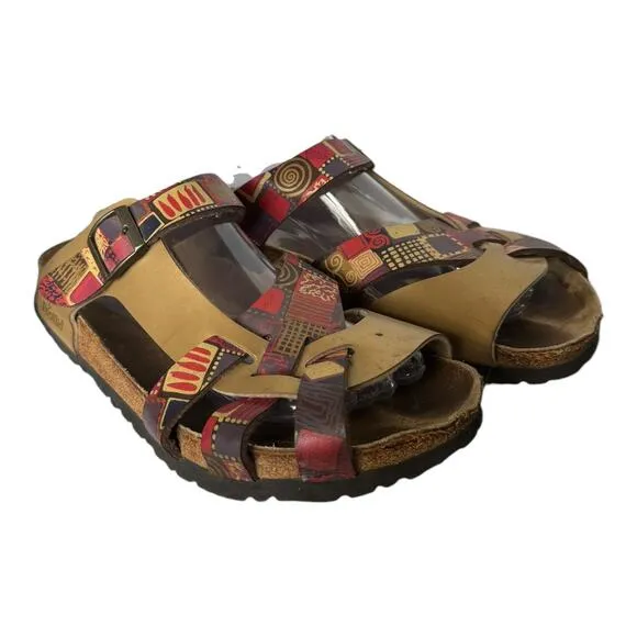 Birkenstock Papillio Graphic Metallic Sandals size 41 ladies size 10