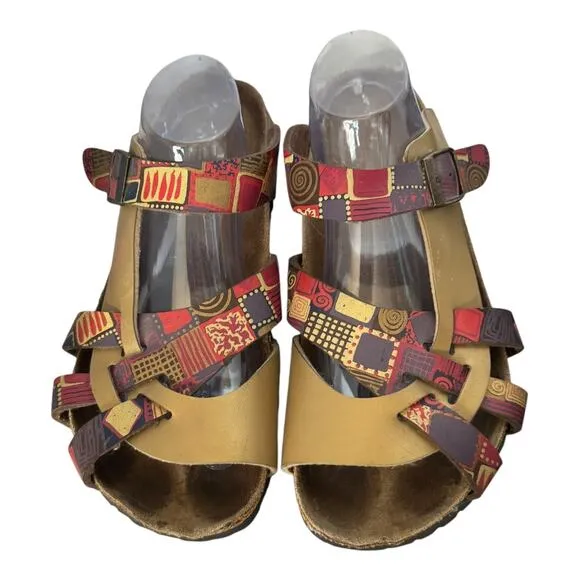 Birkenstock Papillio Graphic Metallic Sandals size 41 ladies size 10