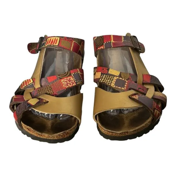 Birkenstock Papillio Graphic Metallic Sandals size 41 ladies size 10