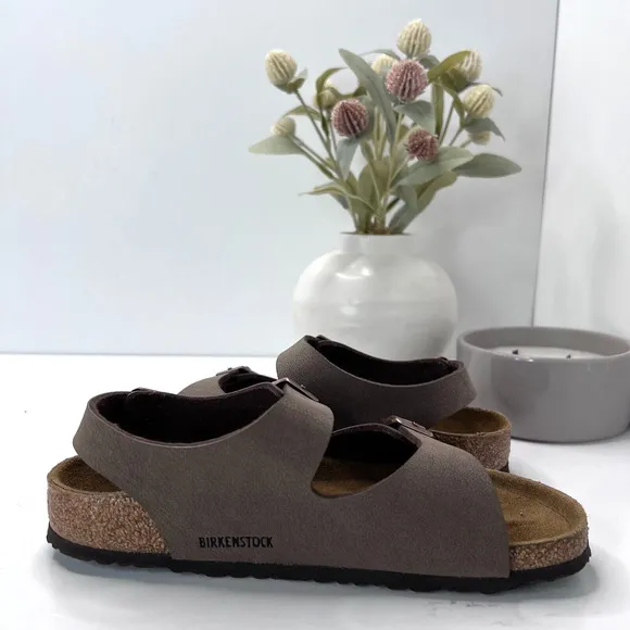 Birkenstock Roma Birko-Flor Sandals Buckle Mocha Birkibuc Kids 3 NWOB Narrow