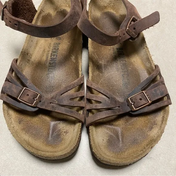 Birkenstock Sandals Women’s Size 6 Brown Bali Habana Oiled Leather Sandals