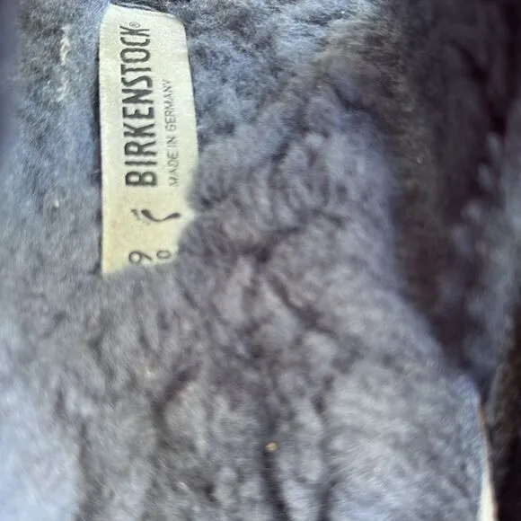 Birkenstock, shearling n suede sandals