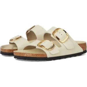 Birkenstock Shoes Arizona Ecru Big Buckle High Shine Sandals