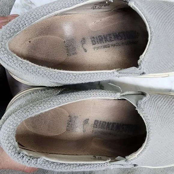 Birkenstock Shoes Womens Size EU 37 US 6 Gray Slip On Sneakers *Read*