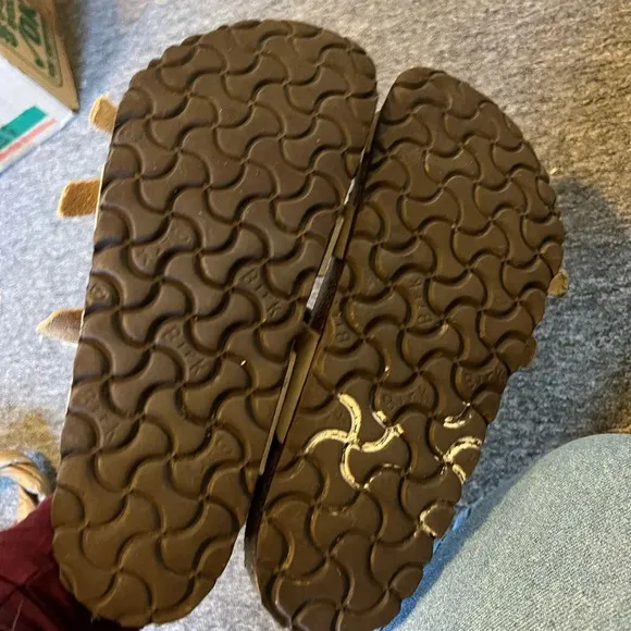 Birkenstock Soft Foot Bed Criss Cross Sandals, size 38