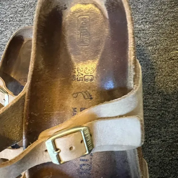 Birkenstock Soft Foot Bed Criss Cross Sandals, size 38
