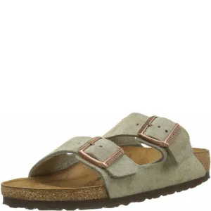 BIRKENSTOCK WOMENS EVA ARIZONA SLIPPERS, TAUPE SUEDE, 6-6.5