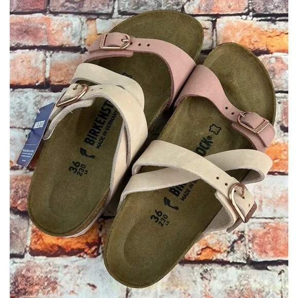 Birkenstock Womens Salina Rose/Old Rose Nubuck Sandals Sz 36 US 5-5.5 Narrow New
