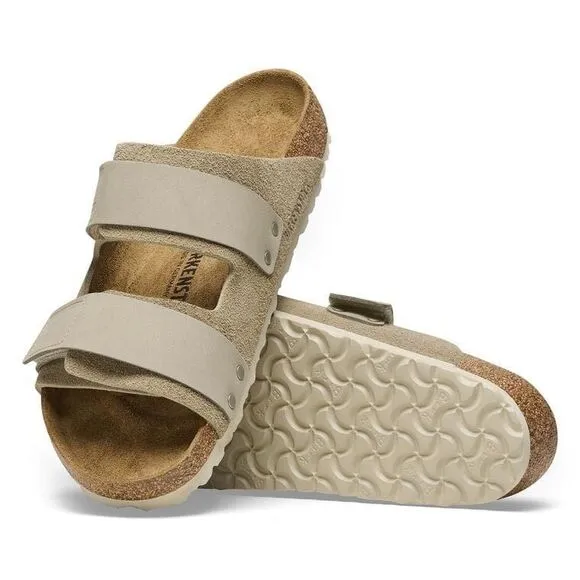 Birkenstock Women's Uji Taupe Suede Leather Sandals Size 41 NWOT
