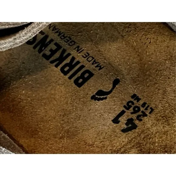 Birkenstock Women's Uji Taupe Suede Leather Sandals Size 41 NWOT