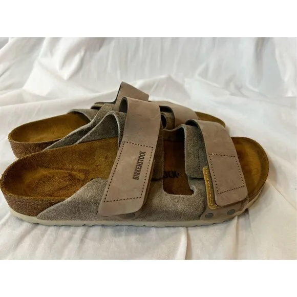 Birkenstock Women's Uji Taupe Suede Leather Sandals Size 41 NWOT