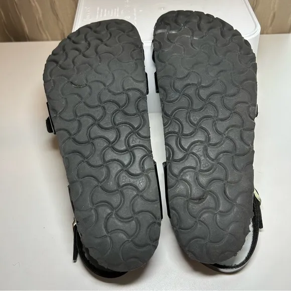 Birkenstock Yara Women's 38 (US 7-7.5) Ankle Black Patent Leather Toe Loop