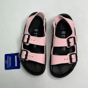 Birkenstock Mogadishu Pink and black rubber sandals size 34 (US 3-3.5) NWT