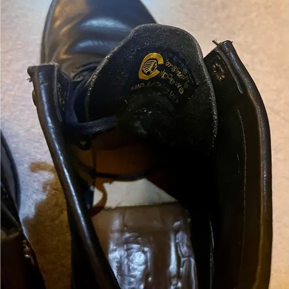 Black Boots with Lace-Up Design