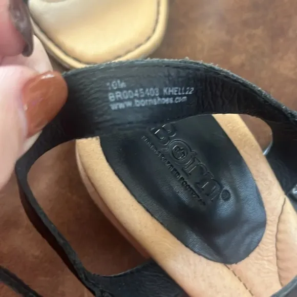 Black Sandals with braided leather by Born-NWOT Size 10