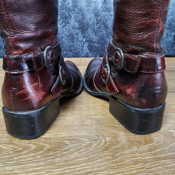 Born Crown Tall Leather Mahogany Riding Boots | Women's 6.5