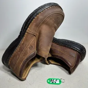 Born Mens Shoes Size 9 Brown Leather Slip-On