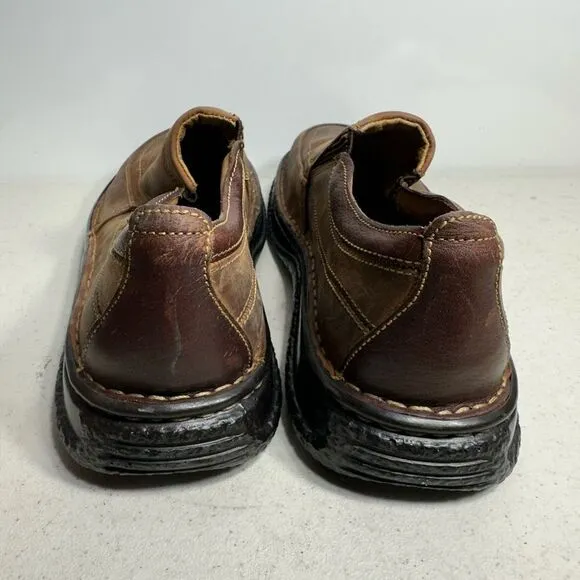 Born Mens Shoes Size 9 Brown Leather Slip-On