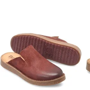 Born Selina Leather Distressed Slip On Mule Shoes