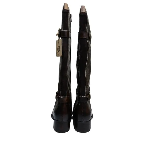 Born Womens 6.5 Gibb Knee High Leather Riding Boot in Brown NEW