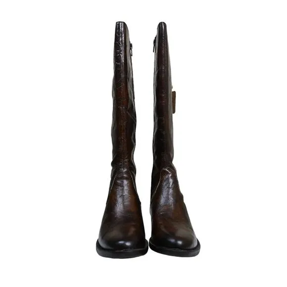 Born Womens 6.5 Gibb Knee High Leather Riding Boot in Brown NEW