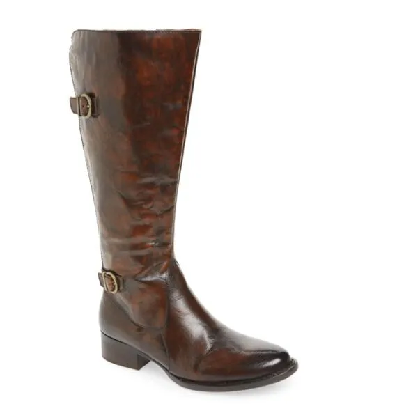 Born Womens 6.5 Gibb Knee High Leather Riding Boot in Brown NEW