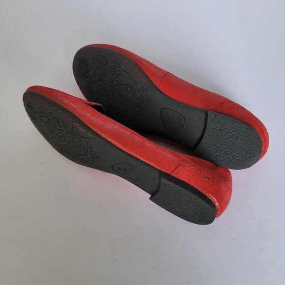 Born Women's Red Slip-On Loafer Flat Shoes. Size US 9/EU 40.5