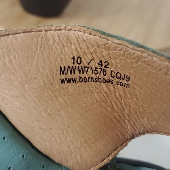 Born Leather Sandals with Buckle Teal Women's Size 10 NWT