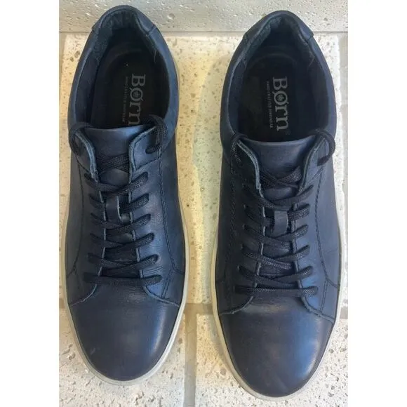 Born Men’s ALLEGHENY II Sneakers Navy Leather Lace Up Size 11.5