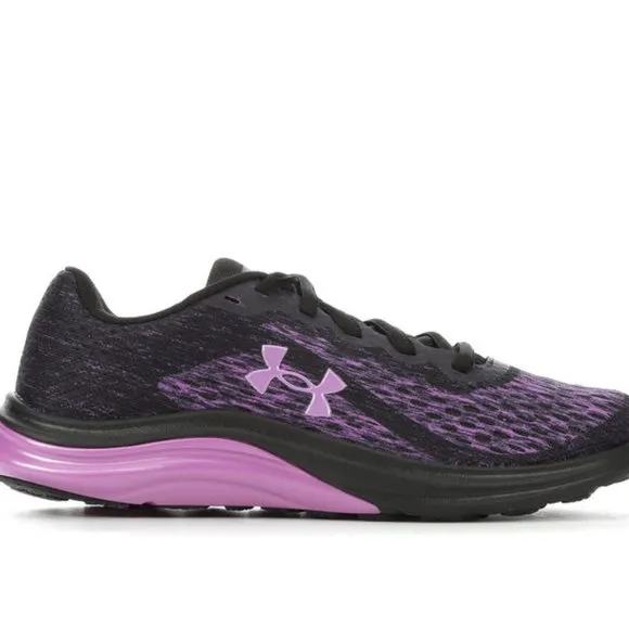 💜BOXED💜 WOMENS UNDER ARMOUR LIQUIFY REBEL RUNNING SHOES 6.5  BLK/PURPLE
