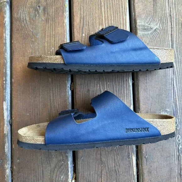 Brand New Birkenstock Navy Blue Two Buckle Arizona in Unisex 42 - Women's 11