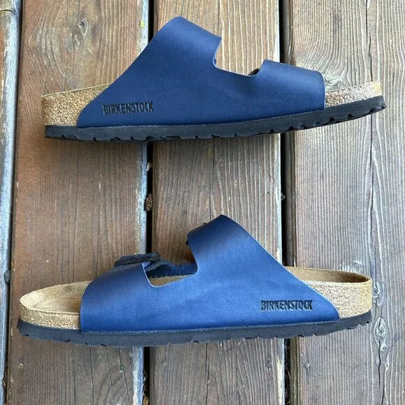 Brand New Birkenstock Navy Blue Two Buckle Arizona in Unisex 42 - Women's 11
