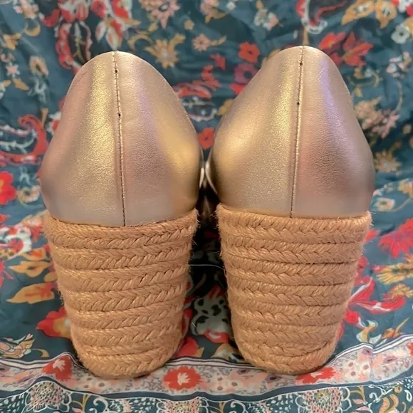 Brand New Jack Rogers Genuine Leather Palmer Crisscross Espadrille Wedge Sandals
