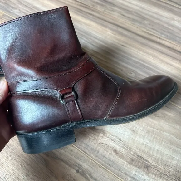 Breather Wright Arch Preserver Boots Mens Size 9.5D Burgundy Brown Zip