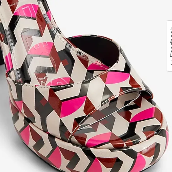 Brian Atwood x Express GeoPlatform Heeled Sandals