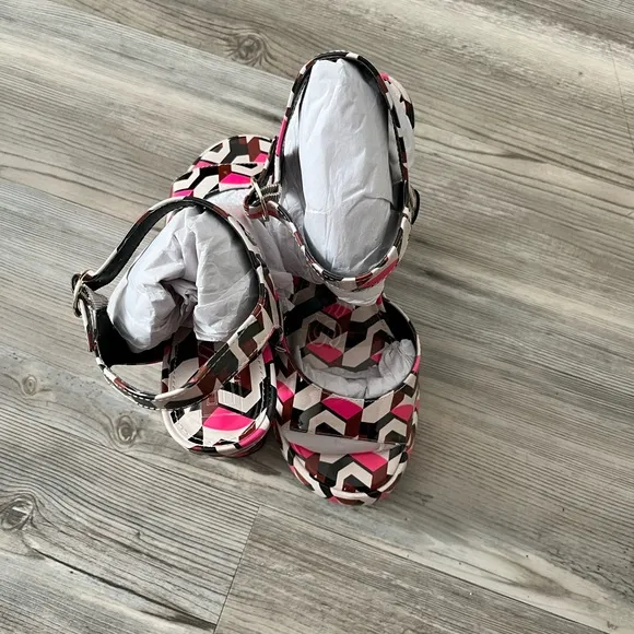 Brian Atwood x Express GeoPlatform Heeled Sandals
