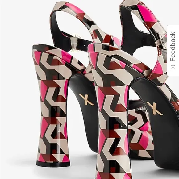 Brian Atwood x Express GeoPlatform Heeled Sandals