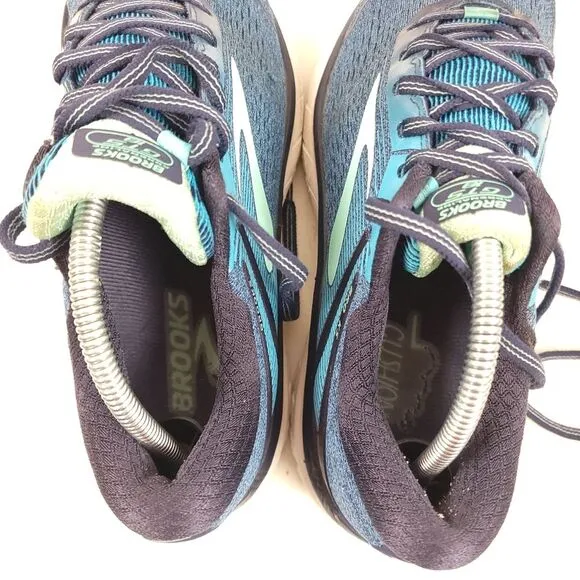Brooks Adrenaline GTS 18 Blue Teal Mint Athletic Sneakers running Shoes Size 9.5